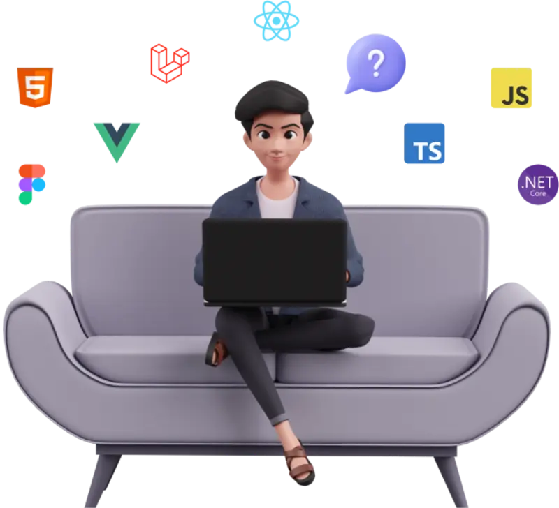 faq boy with logos