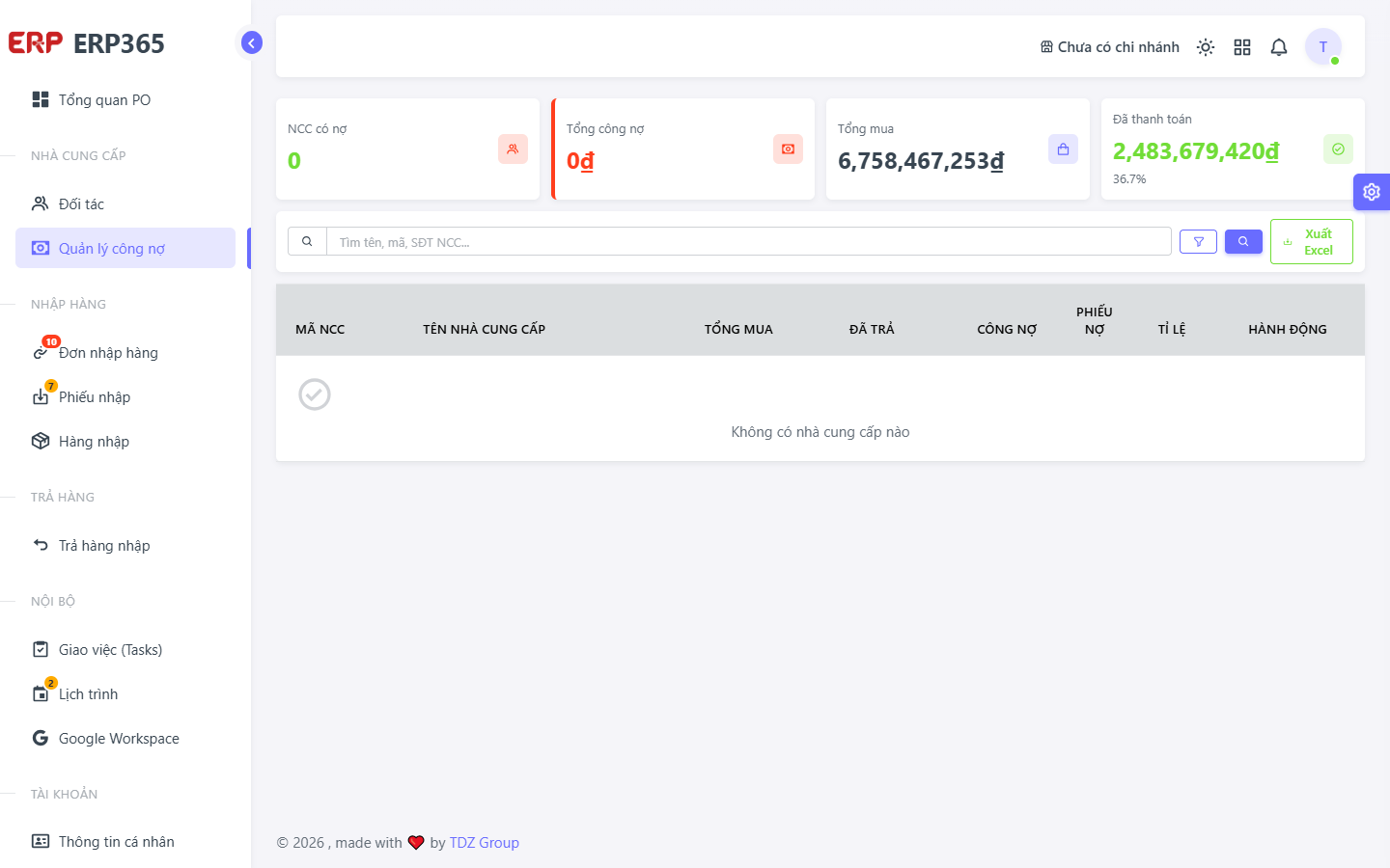 Quản lý công nợ doanh nghiệp